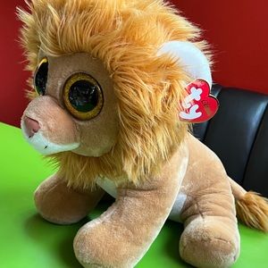 18” TY velvety Louie 2017 CLASSIC BIG Large Lion plush stuffed animal tag on